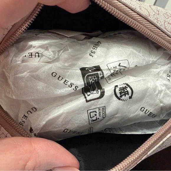 GUESS Blush Pink Monogram Cosmetic Bag - Picture 3 of 3